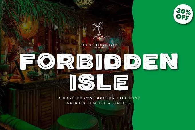 Forbidden Isle Tiki Font
