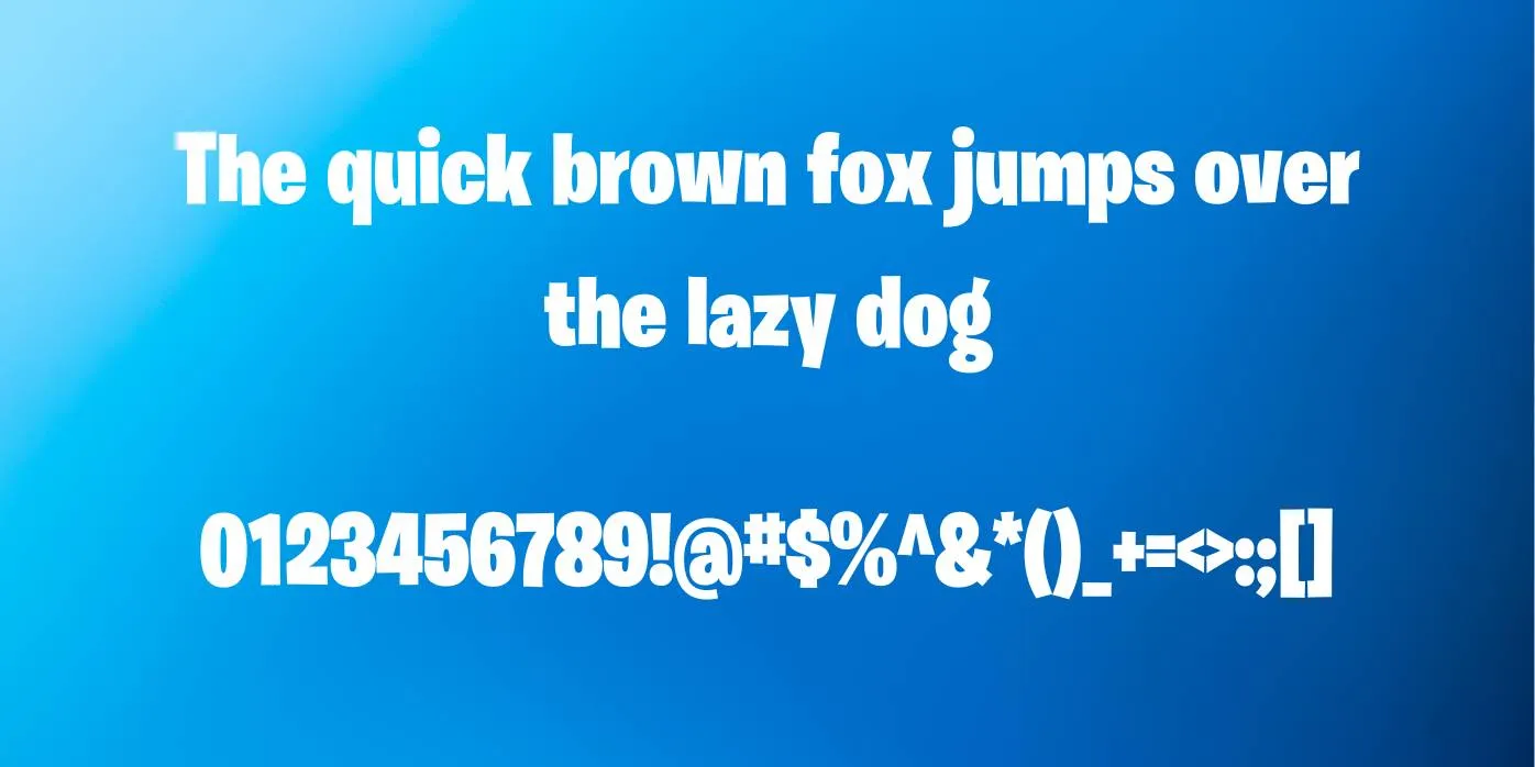 Fortnite Font Preview