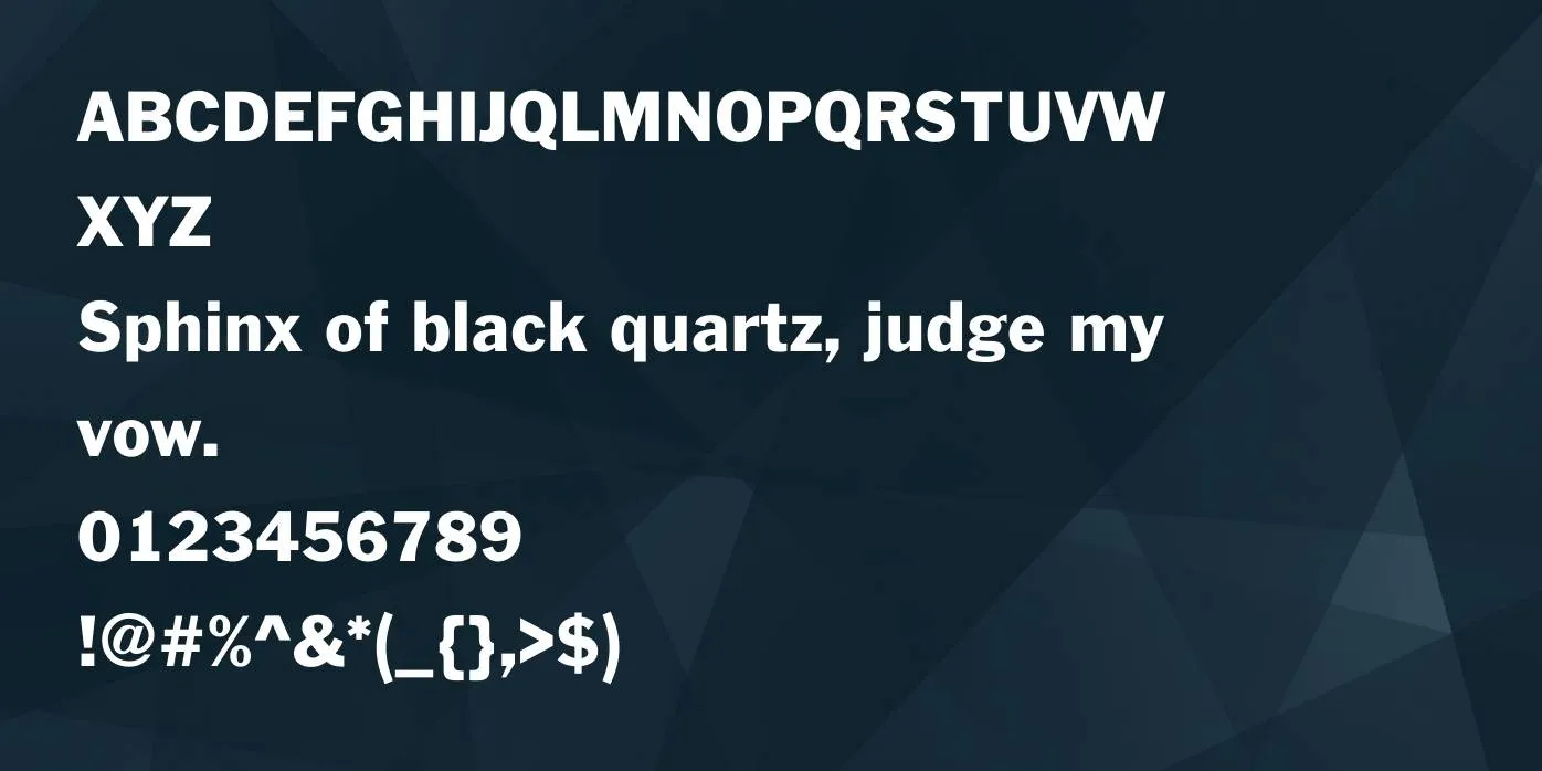 Franklin Gothic Font Preview