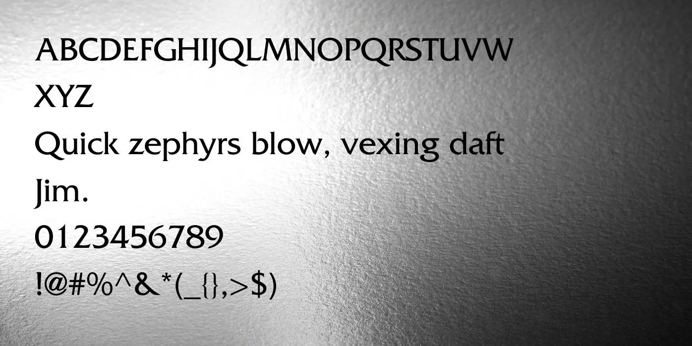 Friz Quadrata Font Preview