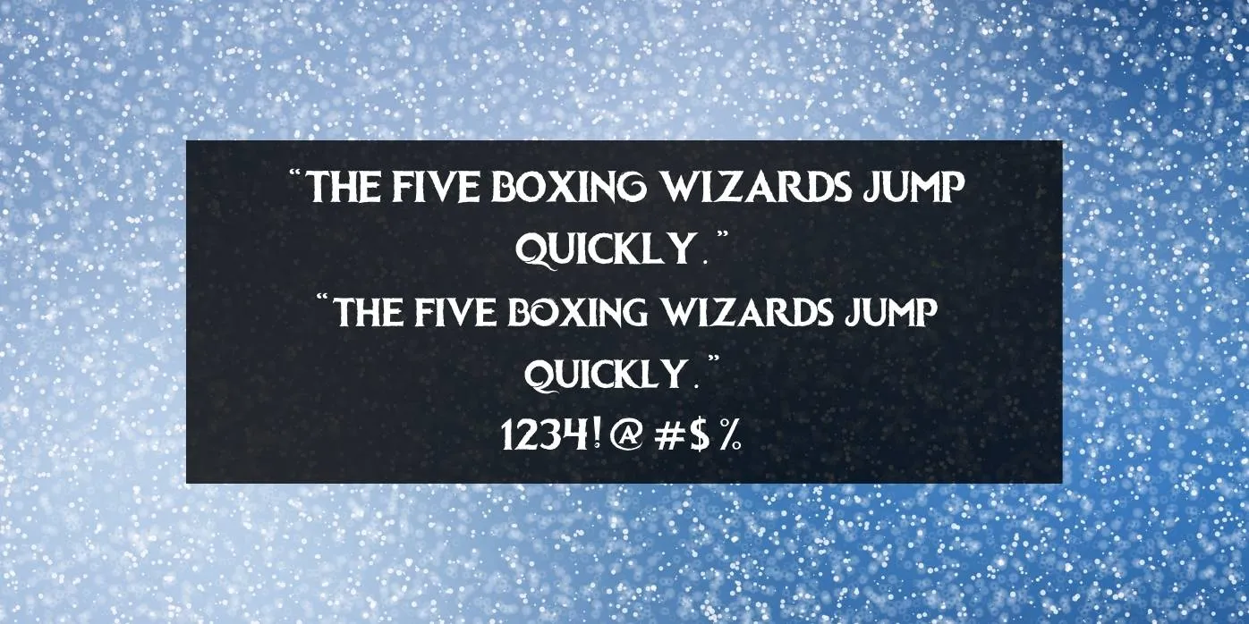 Frozen Font Preview