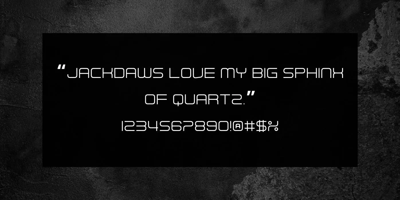 Futuristic Armor Font Preview