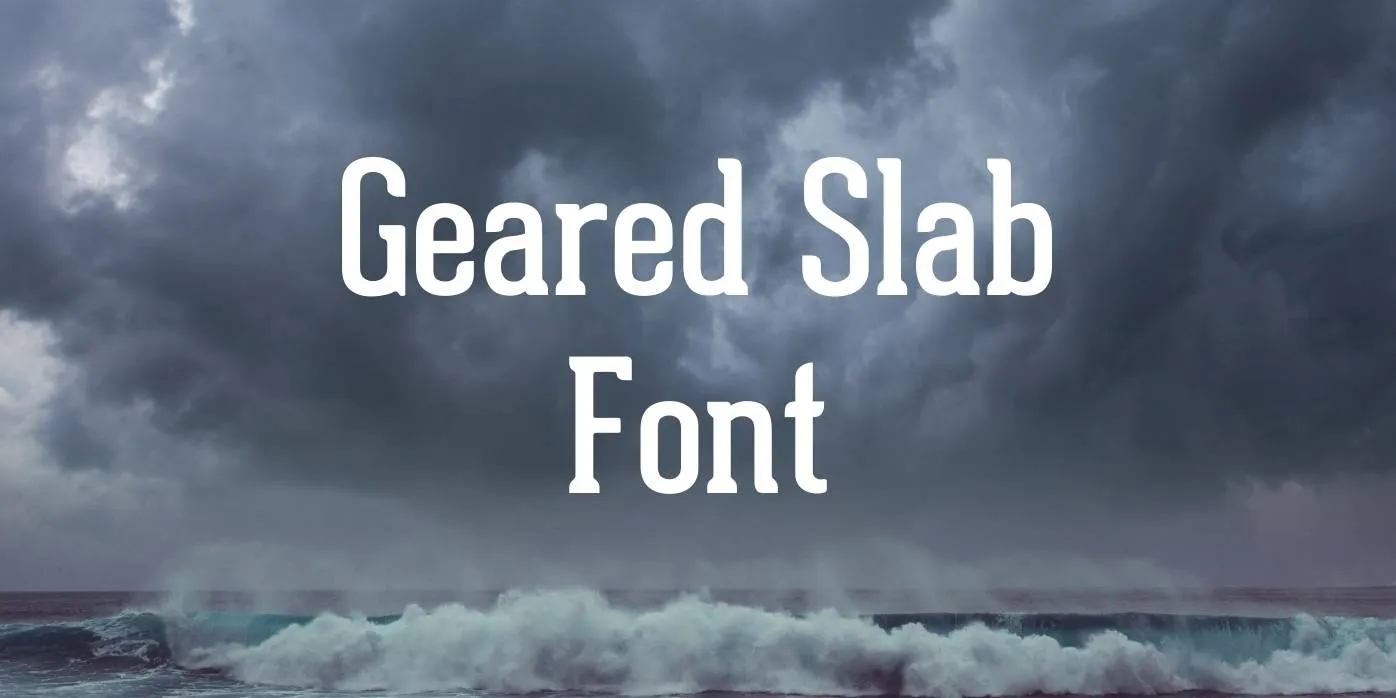 Geared Slab Font