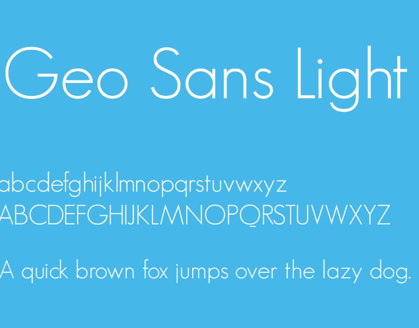Geo Sans Light Font Preview