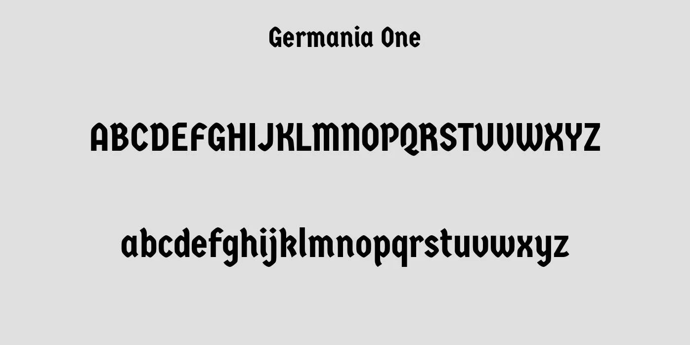 Germania One Font Preview