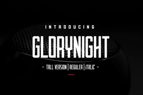 Glorynight Tall Version Font