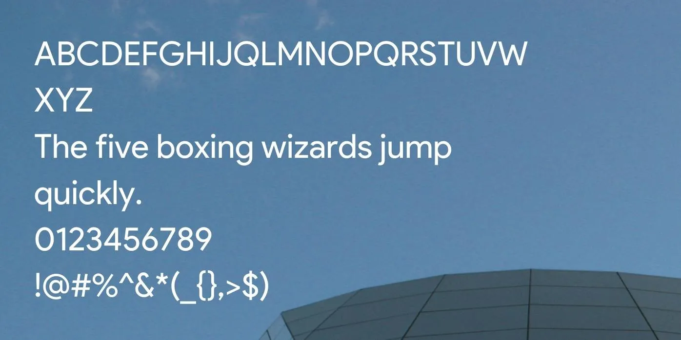 Google Sans Font Preview