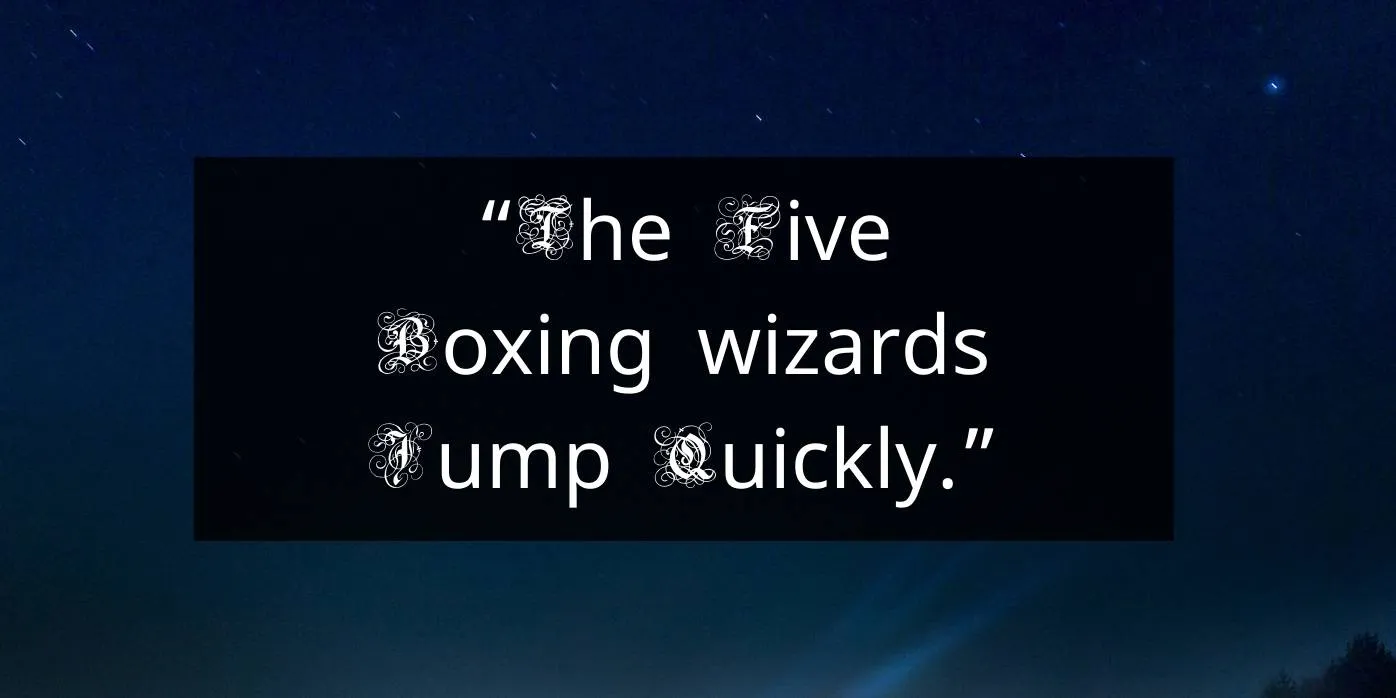 Gothic Flourish Font Preview
