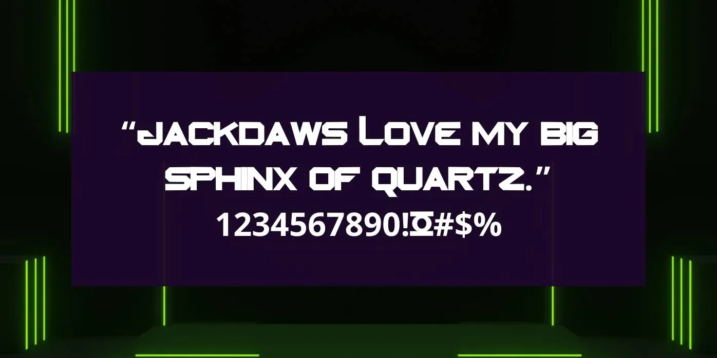 Green Lantern Font Preview