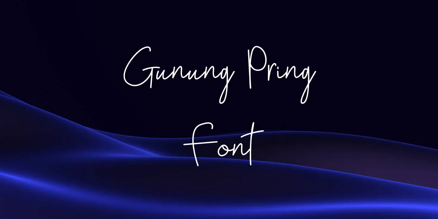 Gunung Pring Font