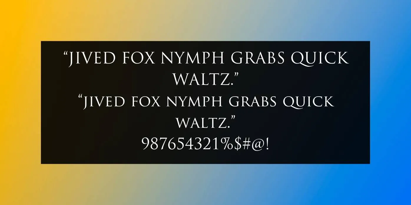 Hamilton Font Preview