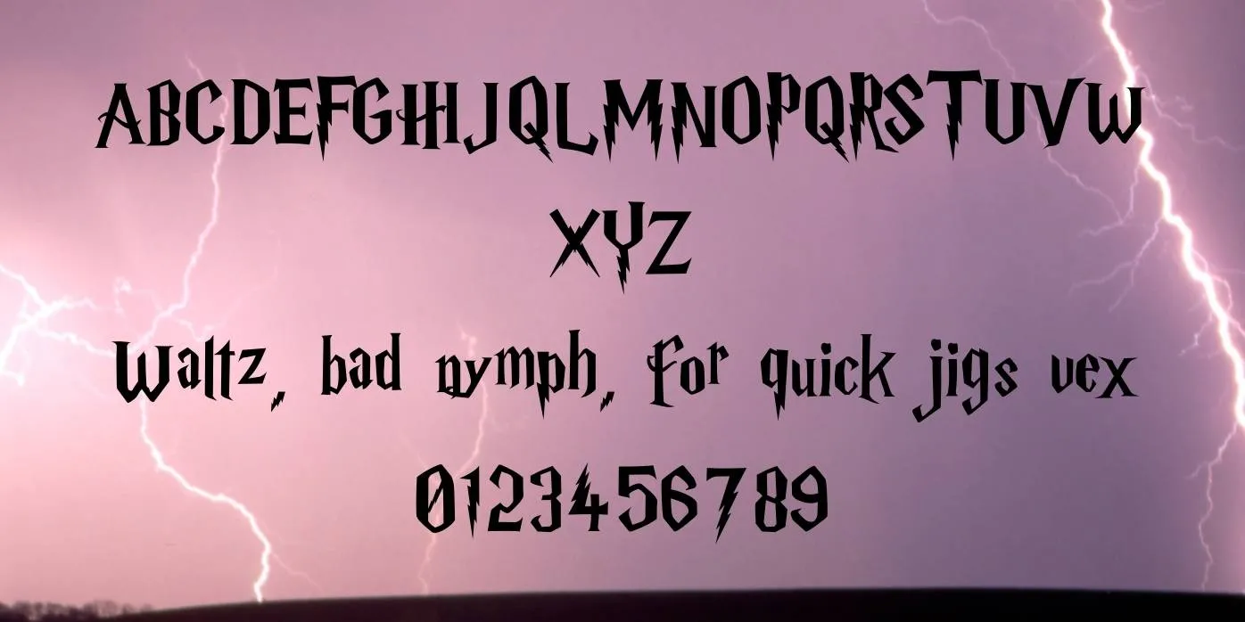 Harry Potter Font Preview