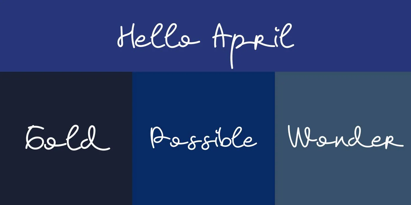 Hello April Font Preview