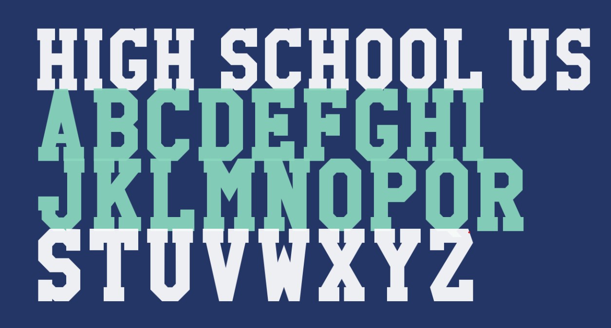 High School Usa Font Preview