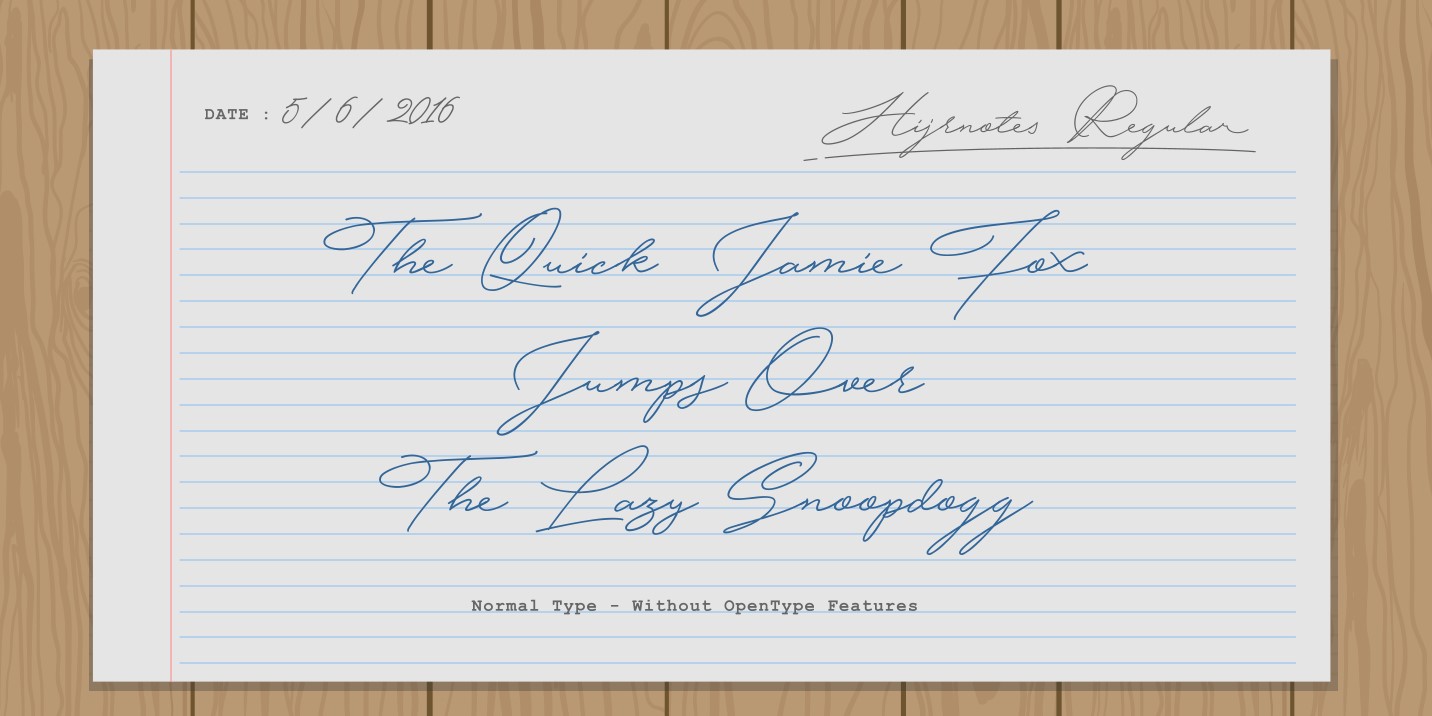 Hijrnotes Script Font Preview
