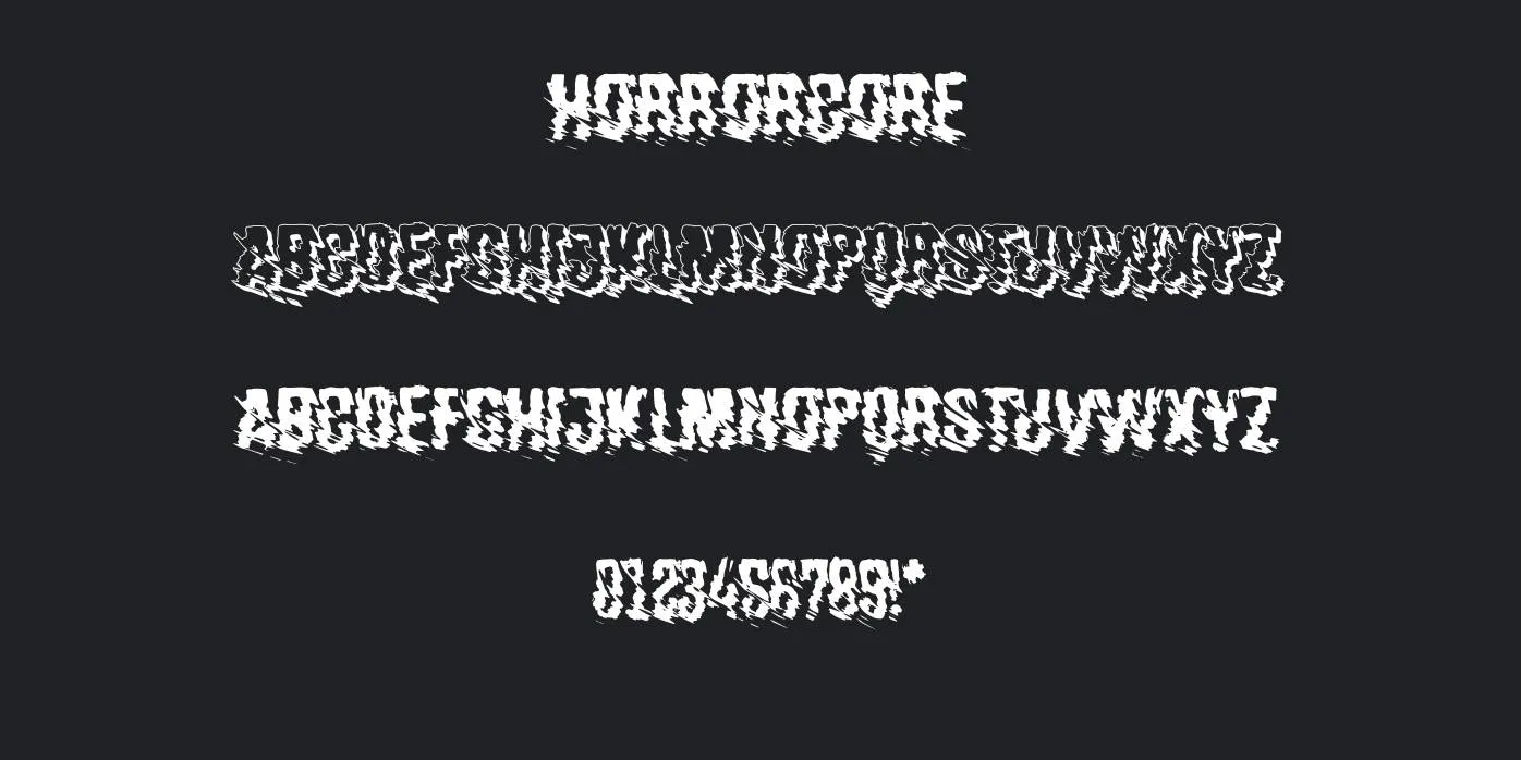 Horrorcore Font Preview