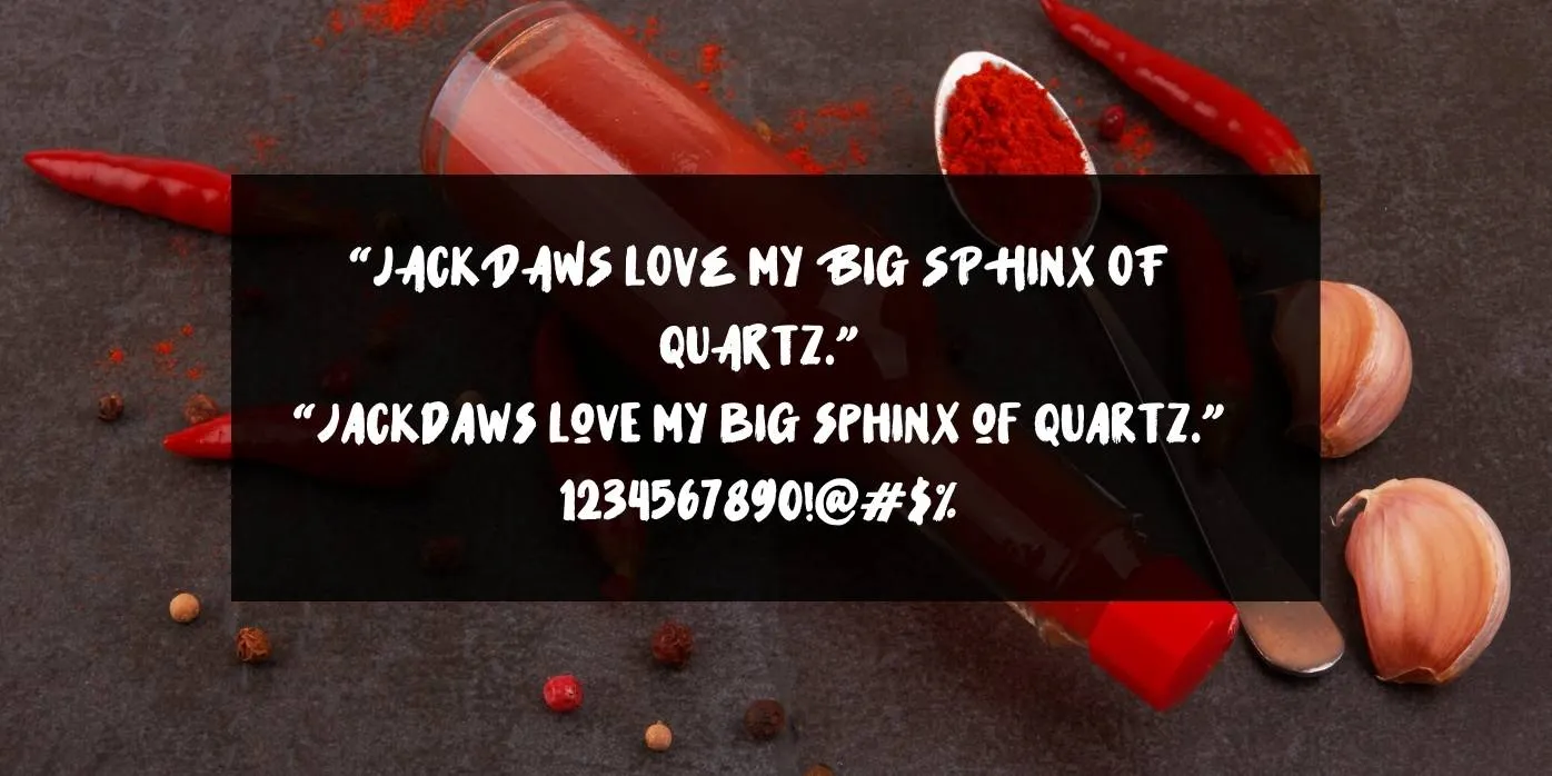 Hot Sauce Font Preview