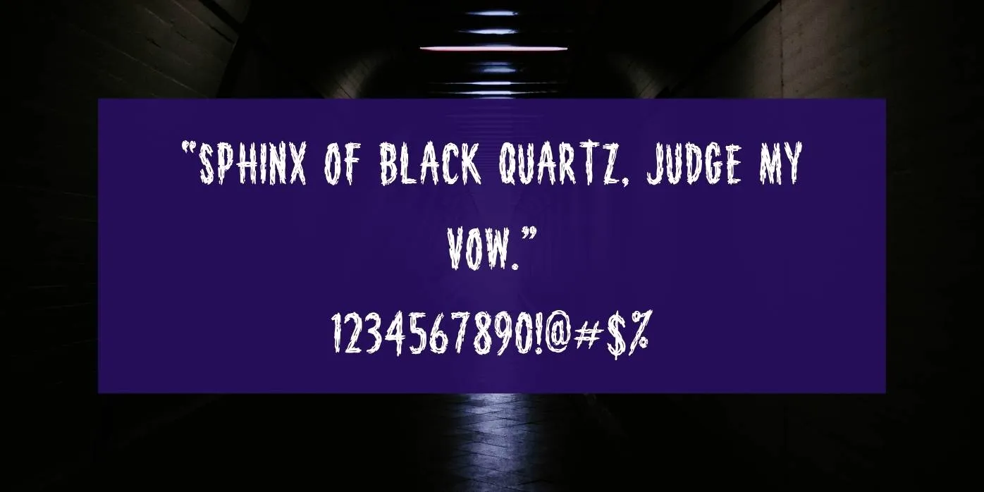 House of Horror Font Preview