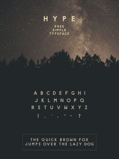 Hype Free Typeface Font Preview
