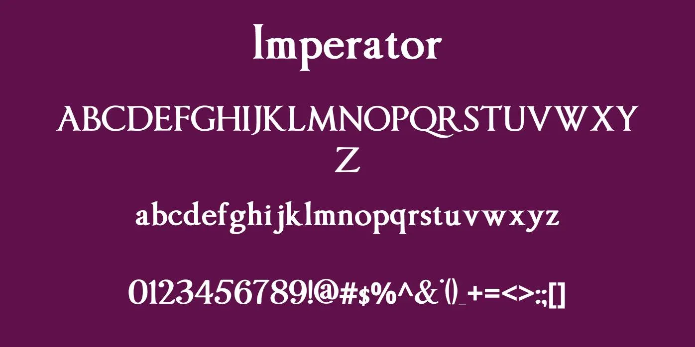 Imperator Font Preview
