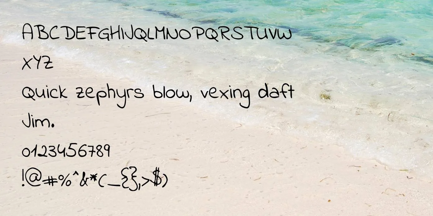 Indie Flower Font Preview