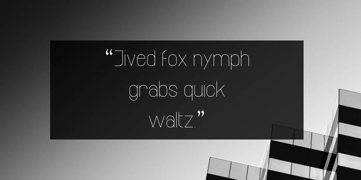 Infinity Font Preview