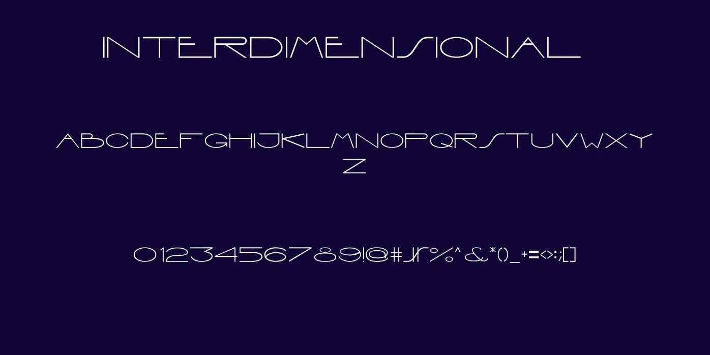 Interdimensional Font Preview