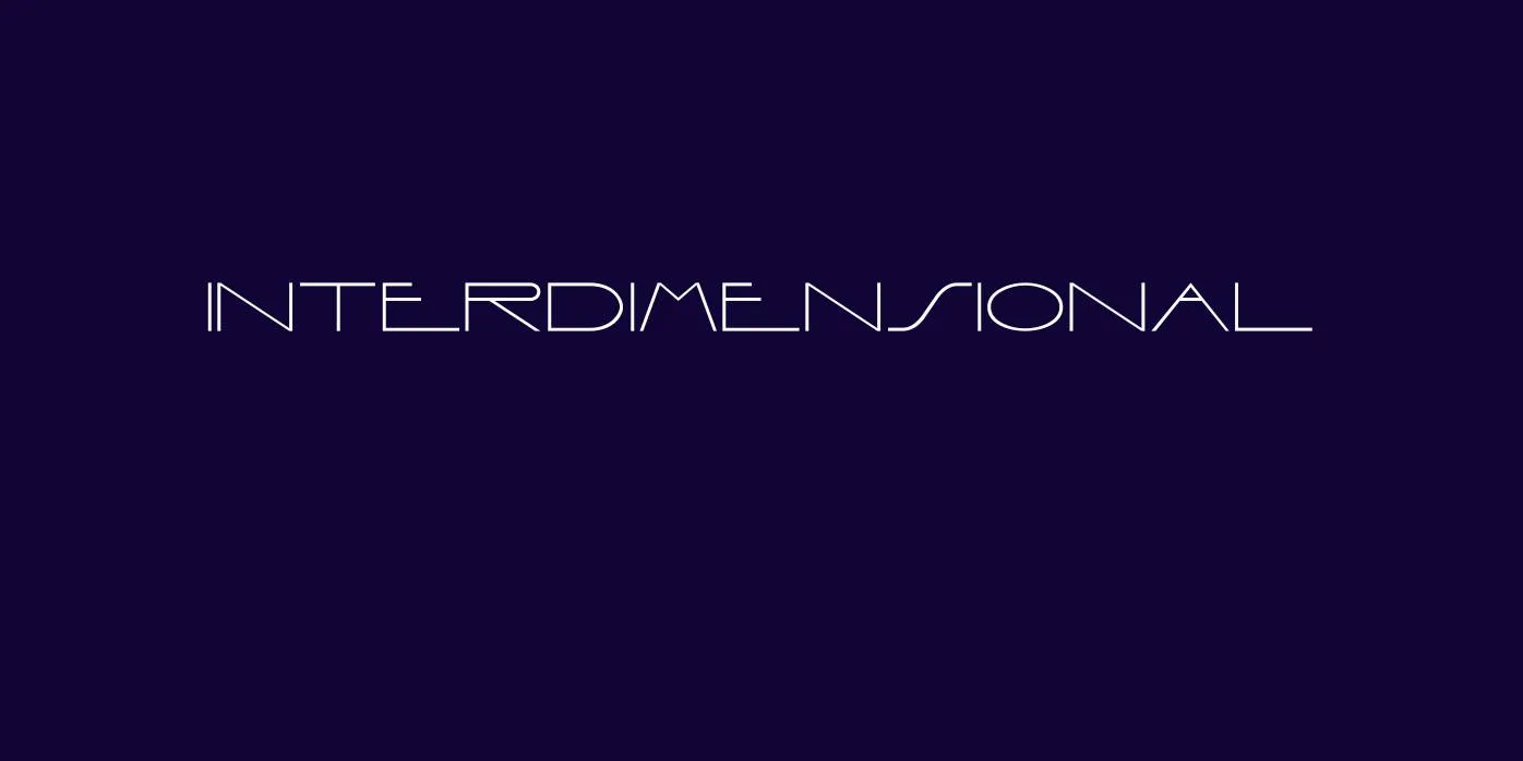 Interdimensional Font