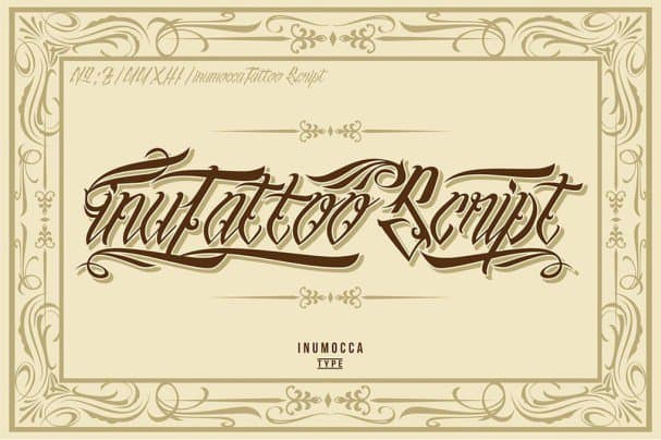 Inu Mocca Tattoo Script Font