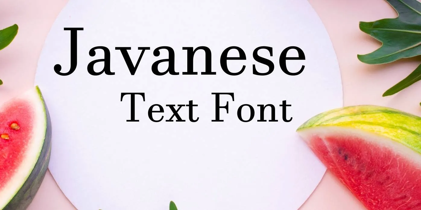 Javanese Text Font