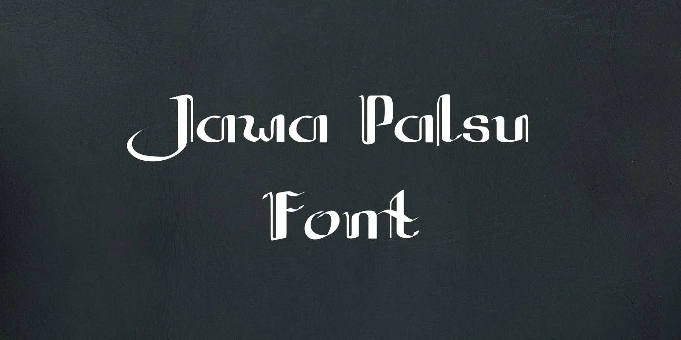 Jawa Palsu Font