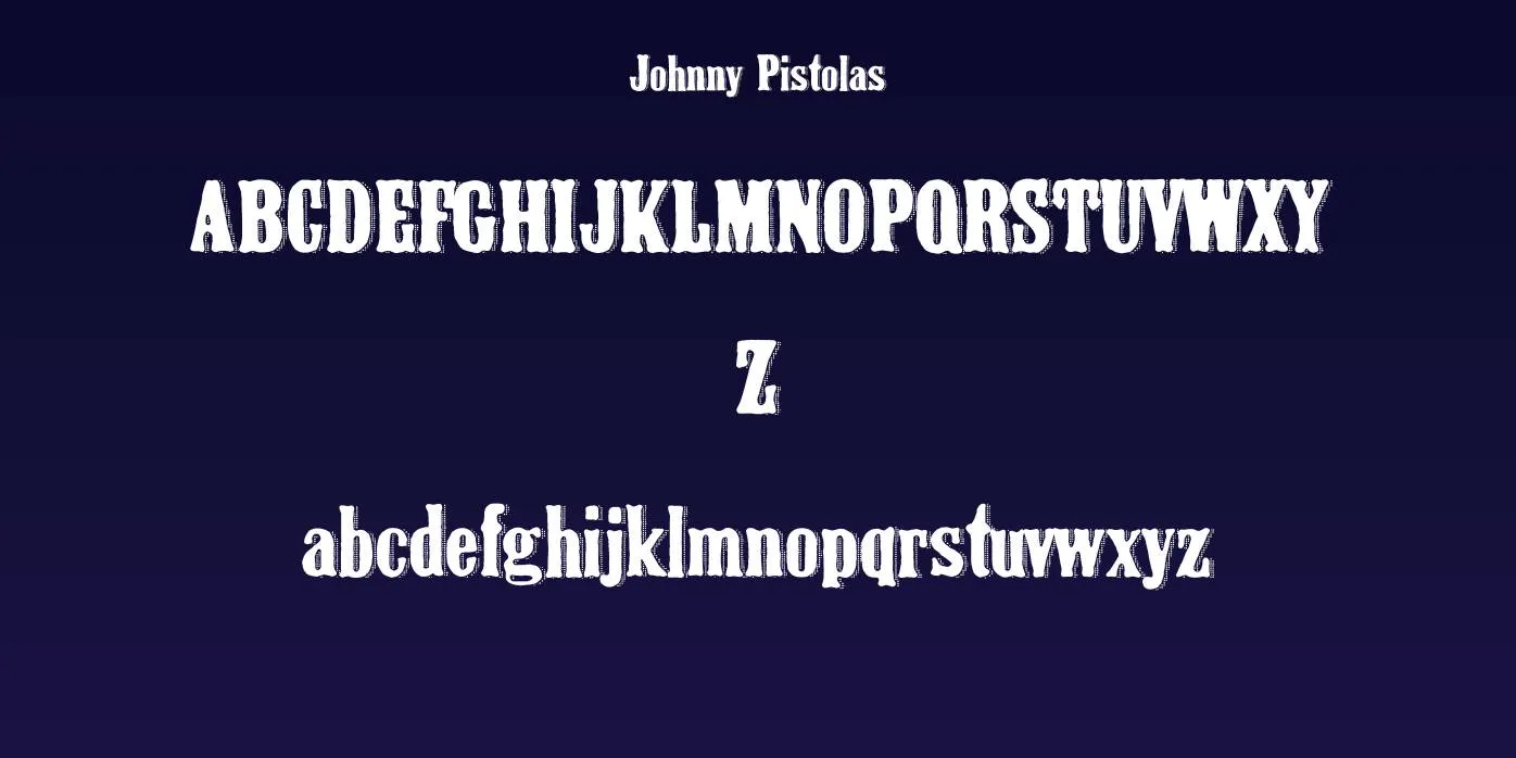 Johnny Pistolas Font Preview