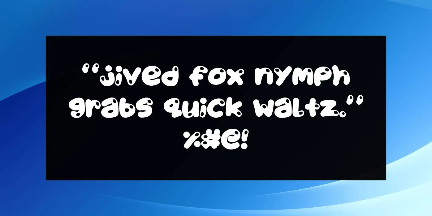 Juicy Fruity Font Preview