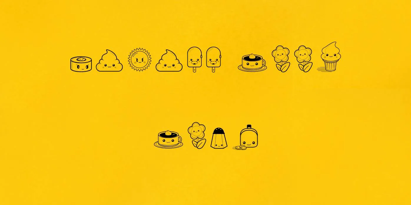 Kawaii Food Font