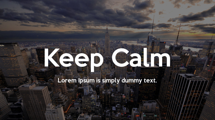 Keep Calm Font