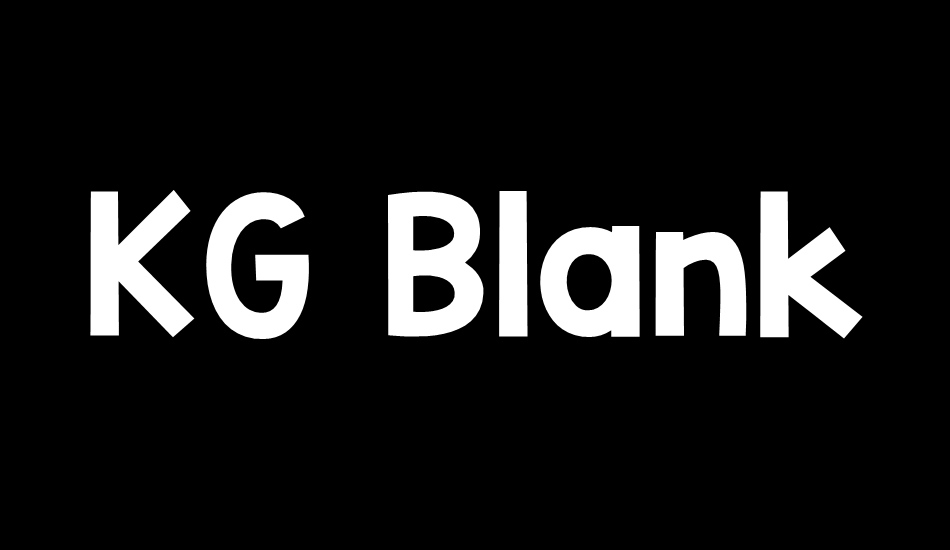 Kg Blank Space Solid Font