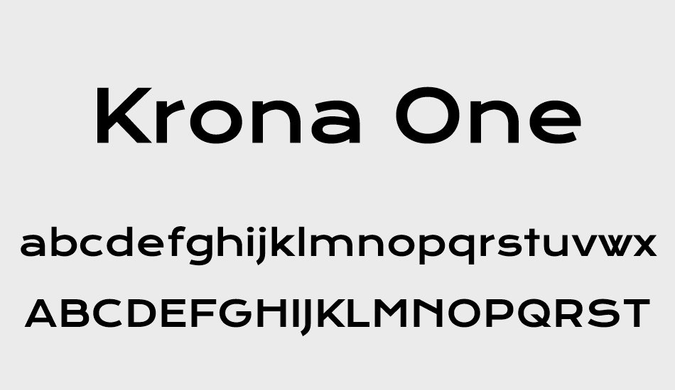 Krona One Font Preview
