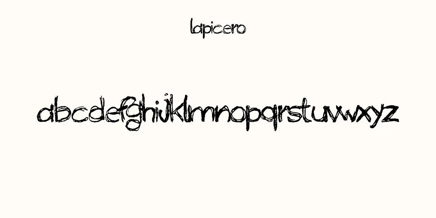 Lapicero Font Preview