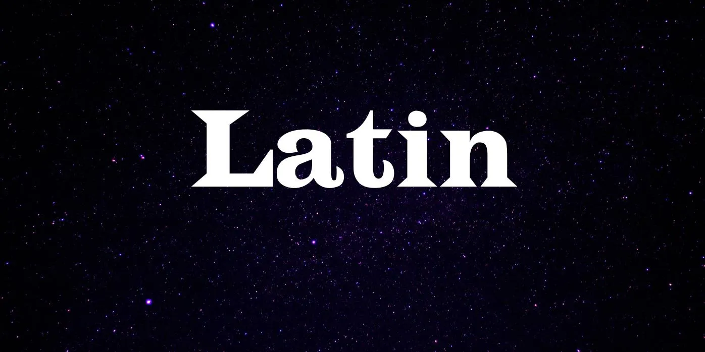 Latin Font