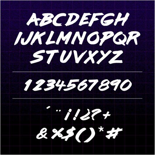 Lazer Free Brush Font Preview