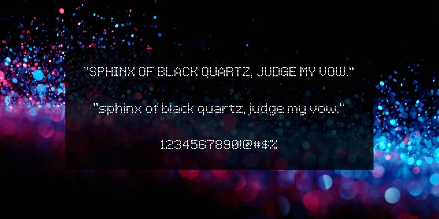 LCD Dot Font Preview