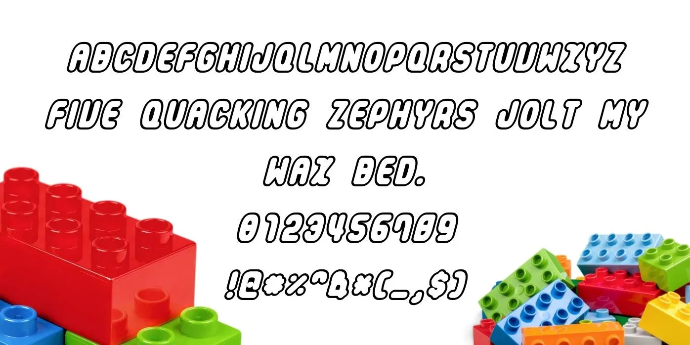 Lego Font Preview