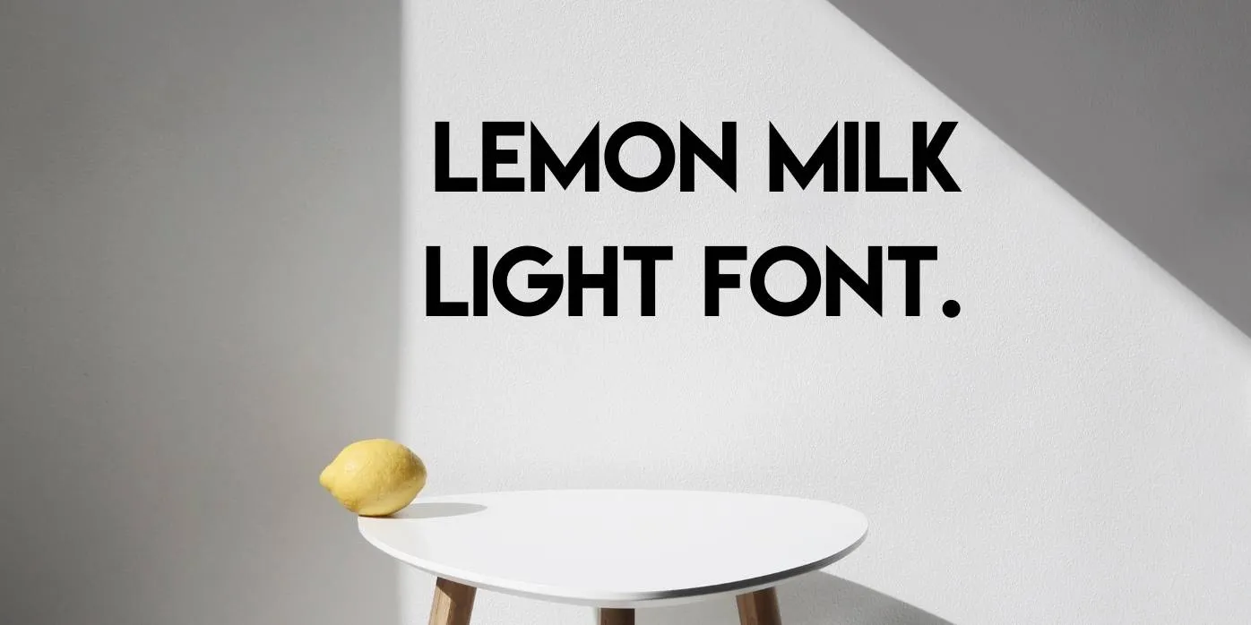 Lemon Milk Light Font
