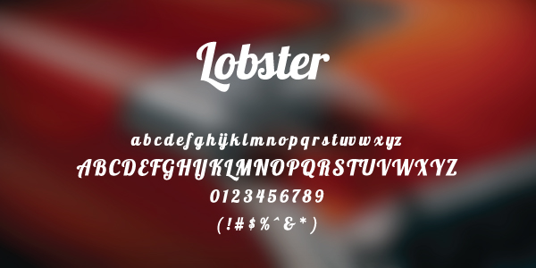 Lobster Font Preview