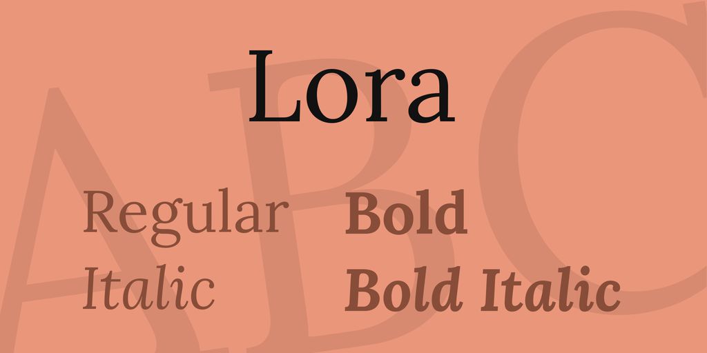 Lora Font Preview