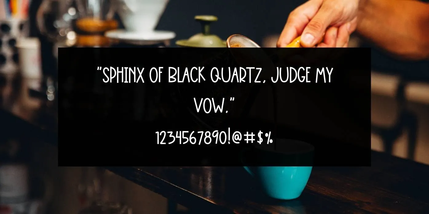 Love Coffee Font Preview