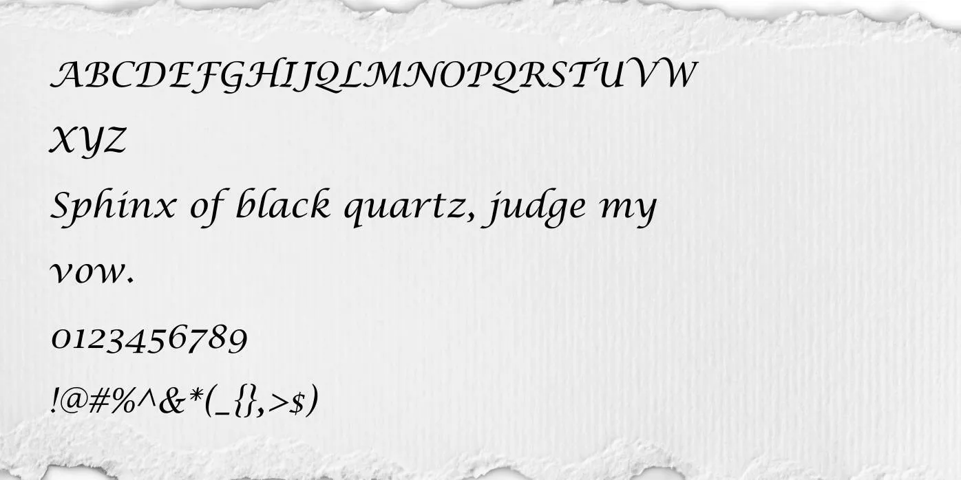 Lucida Calligraphy Font Preview