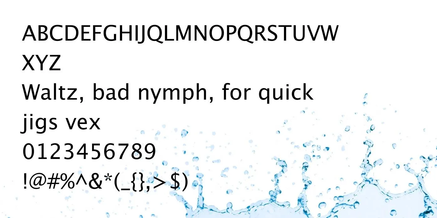 Lucida Grande Font Preview