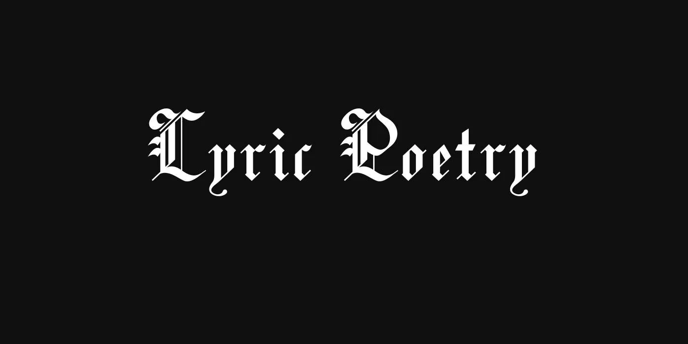Lyric Poetry Font