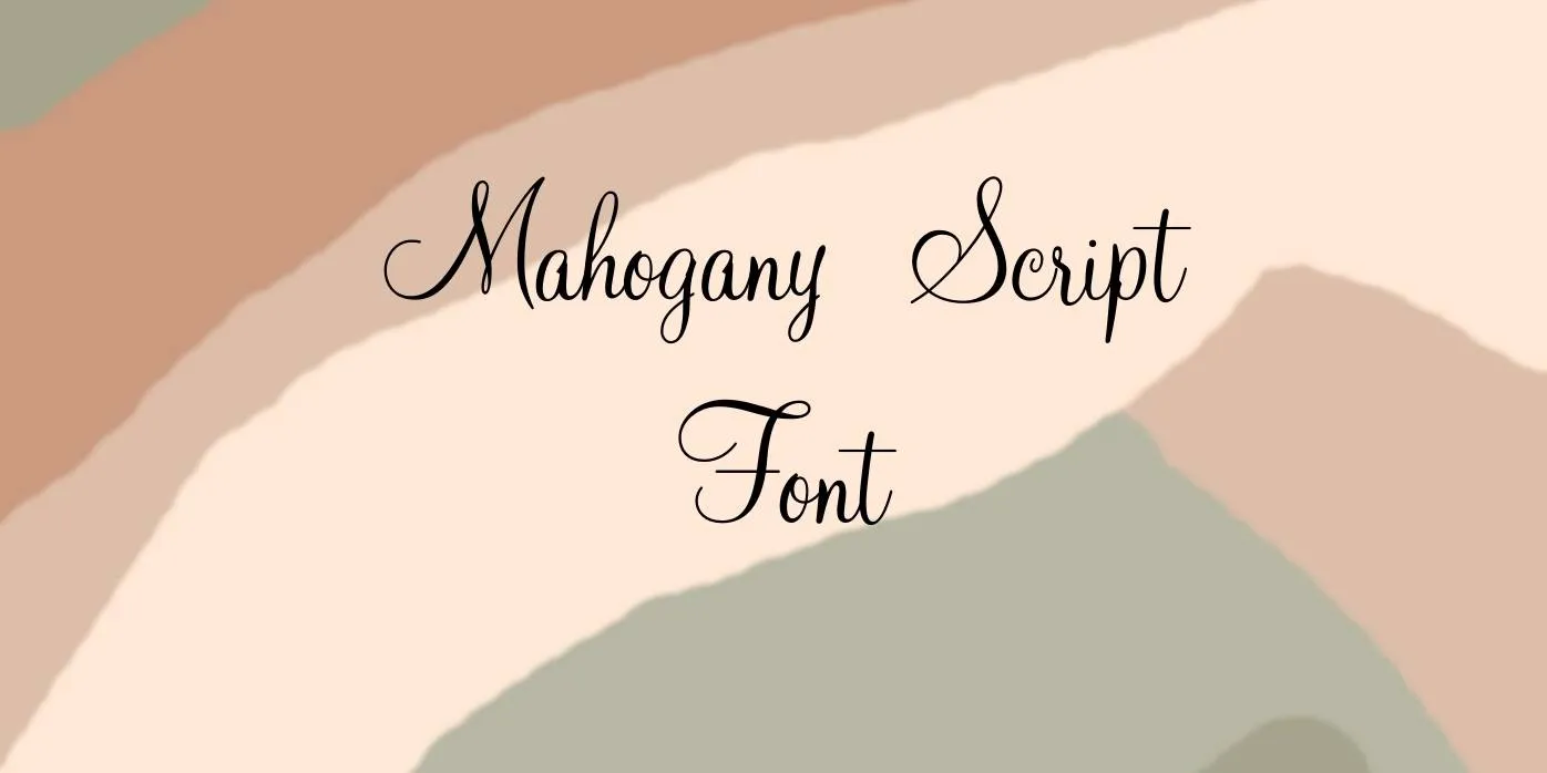 Mahogany Script Font